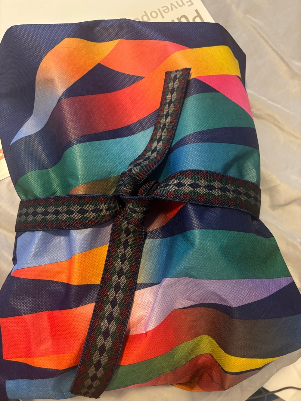 Hermes Multicolor Wave Print Scarf